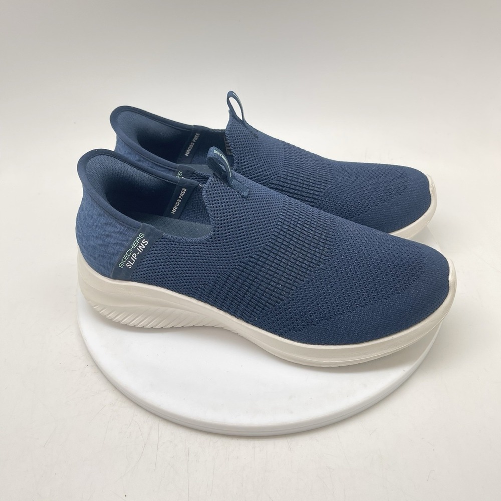 Skechers Slip Ins Ultra Flex 3.0 Shoes Womens 8 Blue Slip On Sneakers 149709W